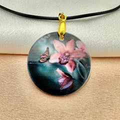 Creative Flowers Pattern Pendant Necklace Adjustable Chain Necklace