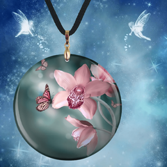 Creative Flowers Pattern Pendant Necklace Adjustable Chain Necklace