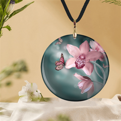 Creative Flowers Pattern Pendant Necklace Adjustable Chain Necklace