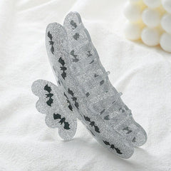Bat Print Large Hair And Shark Clip Headband Hair Accessory