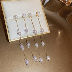 Faux Pearl Tassel Earrings For Women Party Jewelry Gift