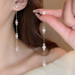 Faux Pearl Tassel Earrings For Women Party Jewelry Gift