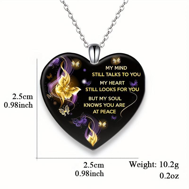 Crystal Butterfly Pendant Necklace Chain English Necklace Birthday Gift