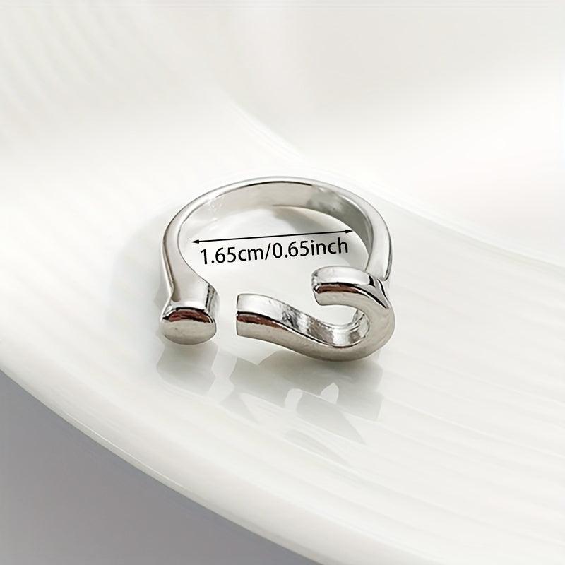 Temperament Quirky Mark Ring Female Cold Wind Opening Adjustable