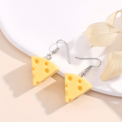 Cheese Dessert Earrings Fun Style Gift Girls