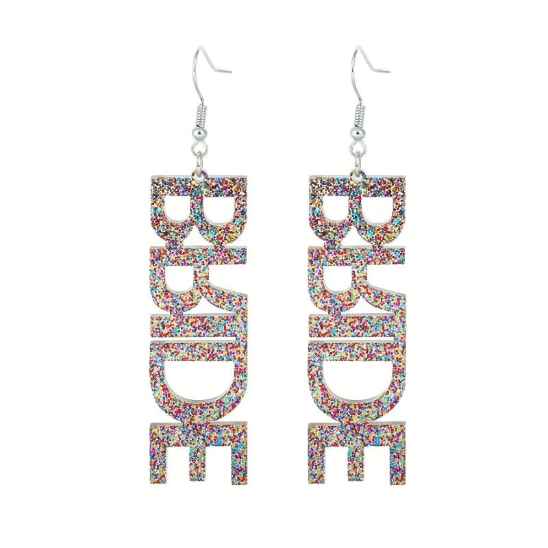 Letter Bride Earrings Sweet Earrings Party Jewelry Birthday Holiday Party Gift