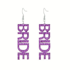 Letter Bride Earrings Sweet Earrings Party Jewelry Birthday Holiday Party Gift
