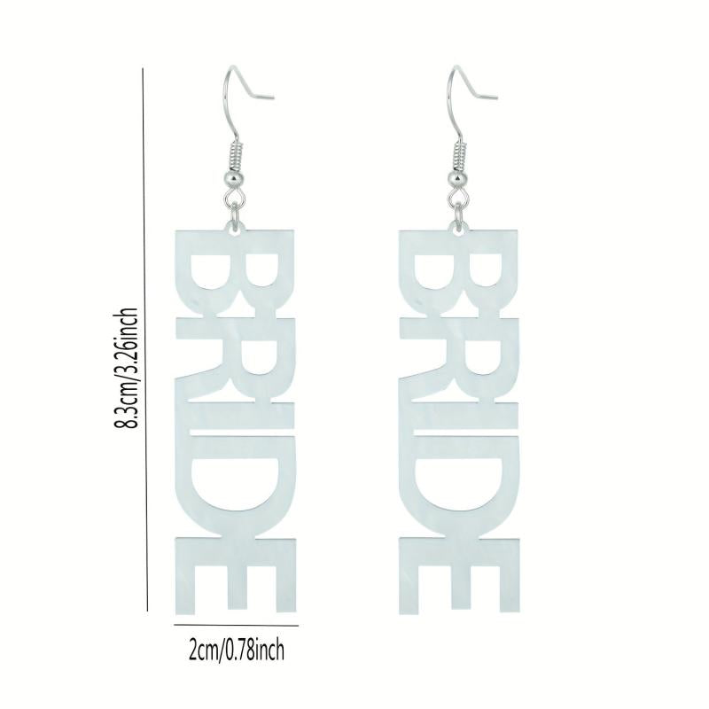 Letter Bride Earrings Sweet Earrings Party Jewelry Birthday Holiday Party Gift
