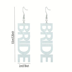 Letter Bride Earrings Sweet Earrings Party Jewelry Birthday Holiday Party Gift