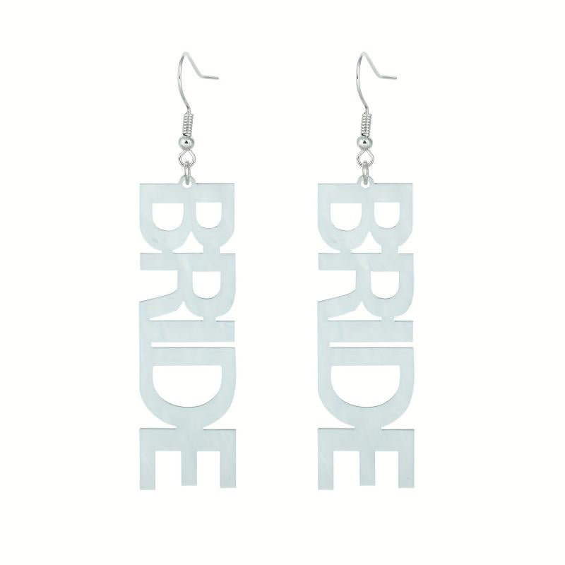 Letter Bride Earrings Sweet Earrings Party Jewelry Birthday Holiday Party Gift