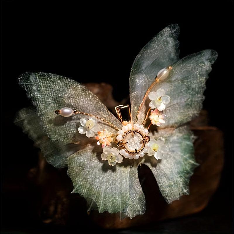 Large Butterfly Hair Clip Tulle Hair Accessory