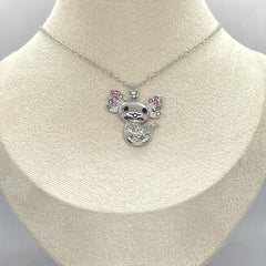Cute Axolotl Pendant Necklace for Women, Animal Jewelry, Birthday Gift