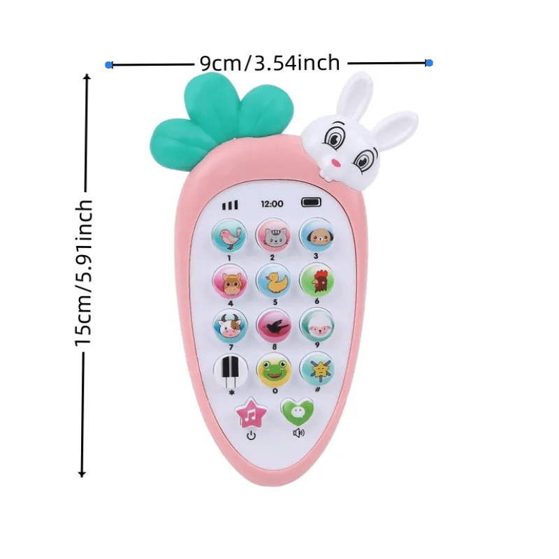 Baby Carrot Telephone Music Sound Machine Kids Phone Toy
