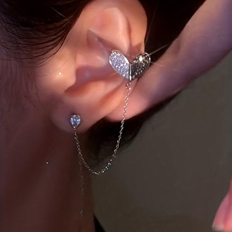Love Ear Bone Clip Ear Wire Female Niche Sense Cold Wind Light Ear Jewelry