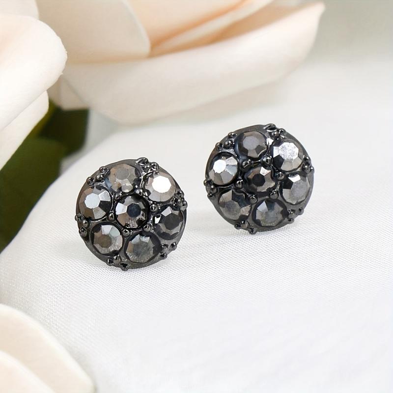 Water Drop Gemstone Rhinestone Earrings Set For Women