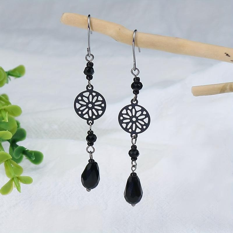 Water Drop Gemstone Rhinestone Earrings Set For Women