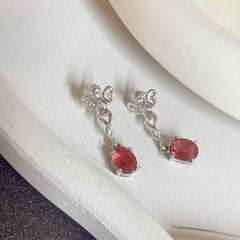 Retro Niche Sense Angel Tassel Red Earrings