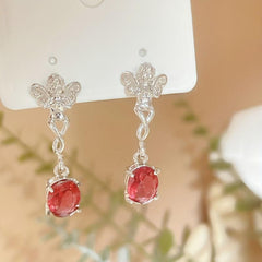 Retro Niche Sense Angel Tassel Red Earrings