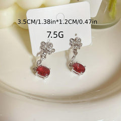 Retro Niche Sense Angel Tassel Red Earrings