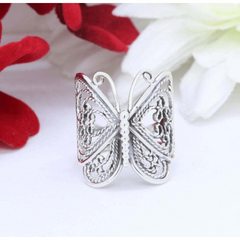 Vintage Carved Butterfly Ring Women Party Ring Jewelry