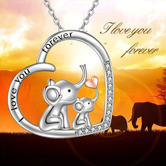 Heart Shaped Elephant Necklace Romantic Confession Gift