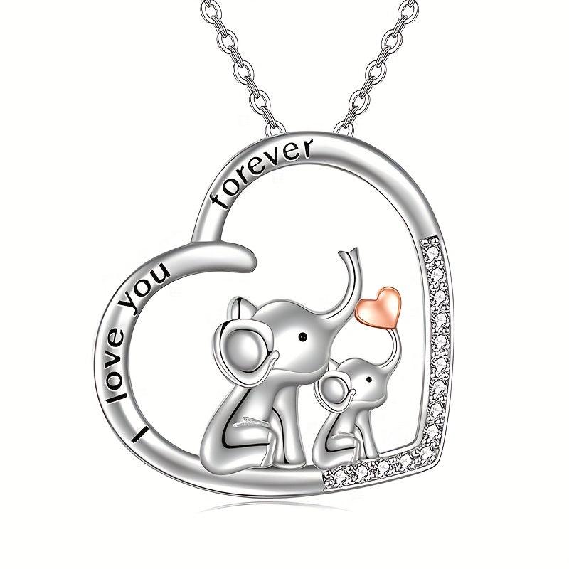 Heart Shaped Elephant Necklace Romantic Confession Gift