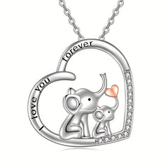 Heart Shaped Elephant Necklace Romantic Confession Gift