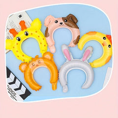 10pcs Cartoon Hair Hoop Aluminum Film Balloon Small Gift