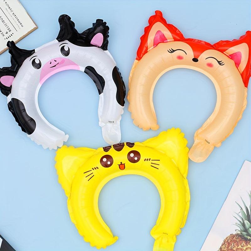 10pcs Cartoon Hair Hoop Aluminum Film Balloon Small Gift