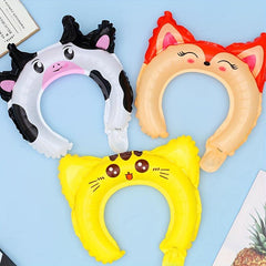 10pcs Cartoon Hair Hoop Aluminum Film Balloon Small Gift