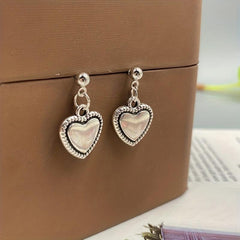 Vintage Bear Heart Asymmetrical Earrings