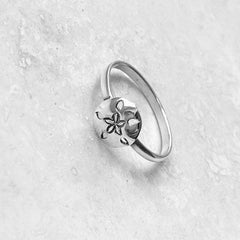 Boho Flower 5 Water Drops Ring for Women