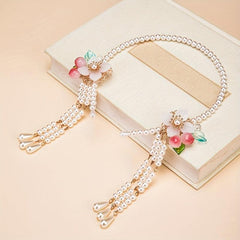 Pearl Hair Hoop Female Fairy Retro Tassel Step Shake Headwear