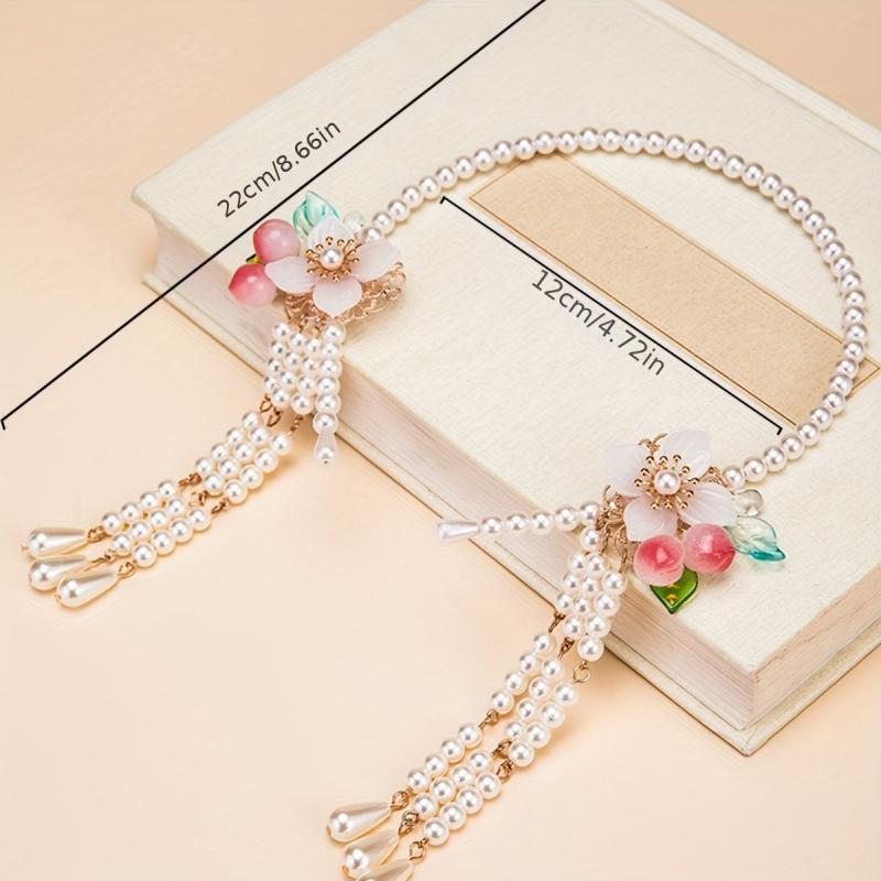 Pearl Hair Hoop Female Fairy Retro Tassel Step Shake Headwear