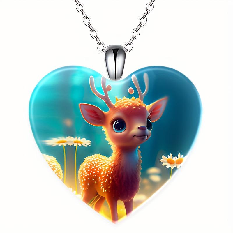 4pcs Heart Necklace Set Pendant Banquet Jewelry Gift