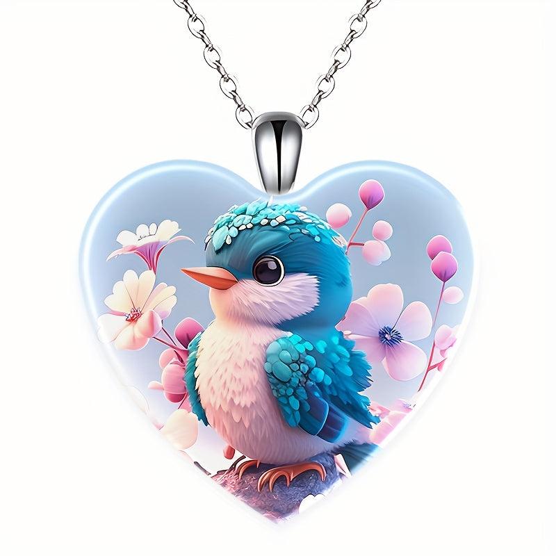 4pcs Heart Necklace Set Pendant Banquet Jewelry Gift