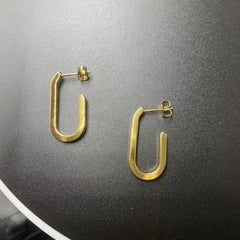 Curved Stud Earrings Women's Cold Style Silvery Pin Earrings