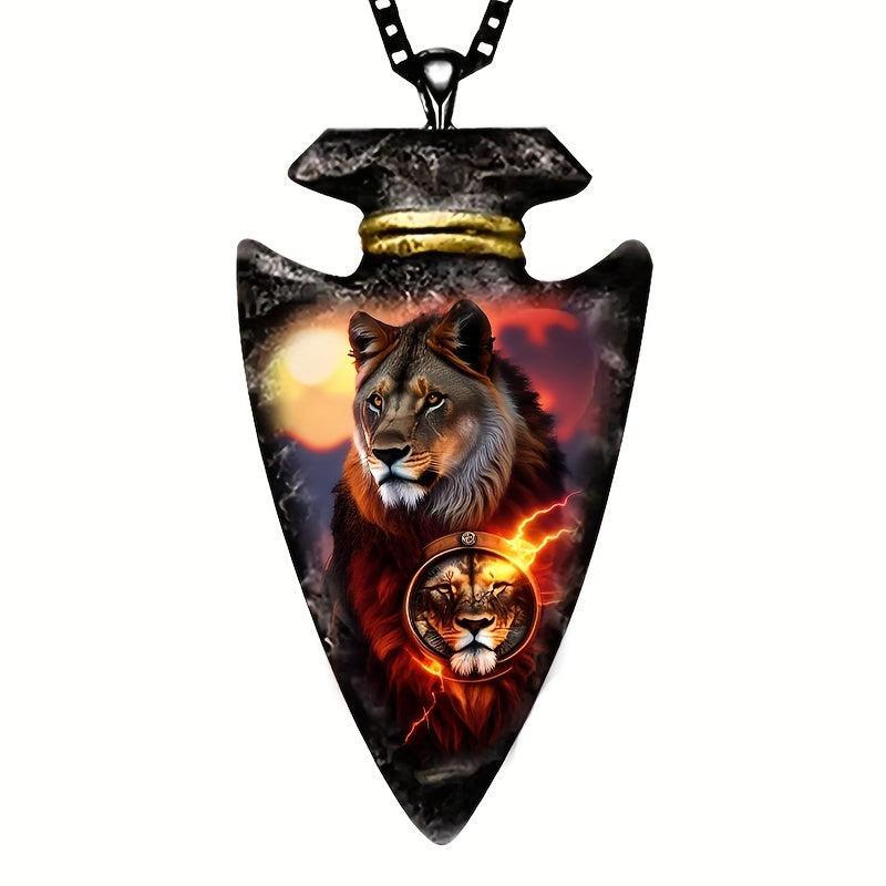 Punk Triangle Lion Necklace Toy Gift For Daughter Son