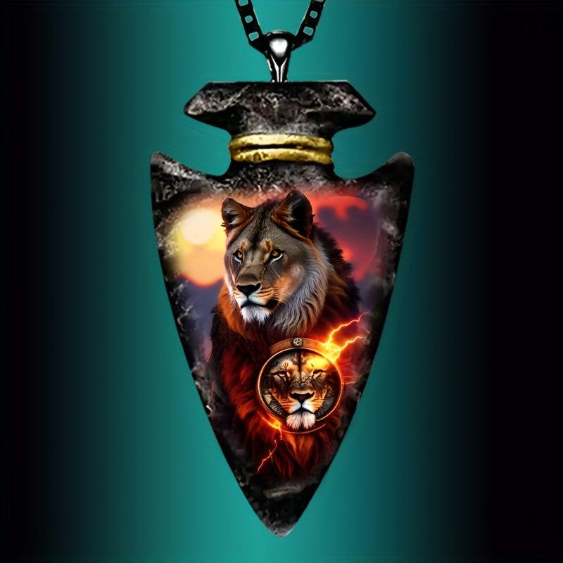 Punk Triangle Lion Necklace Toy Gift For Daughter Son