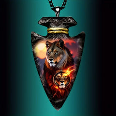 Punk Triangle Lion Necklace Toy Gift For Daughter Son