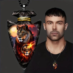 Punk Triangle Lion Necklace Toy Gift For Daughter Son