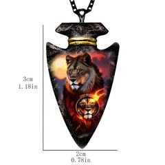 Punk Triangle Lion Necklace Toy Gift For Daughter Son