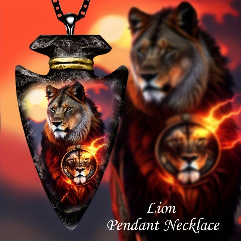 Punk Triangle Lion Necklace Toy Gift For Daughter Son