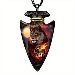 Punk Triangle Lion Necklace Toy Gift For Daughter Son
