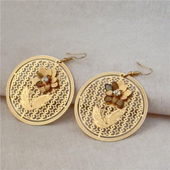Retro Flower Earrings Hollow Design Party Jewelry Gift