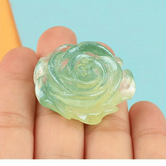 DIY Ice Starry Roses Resin Flower Patches Hair Clips