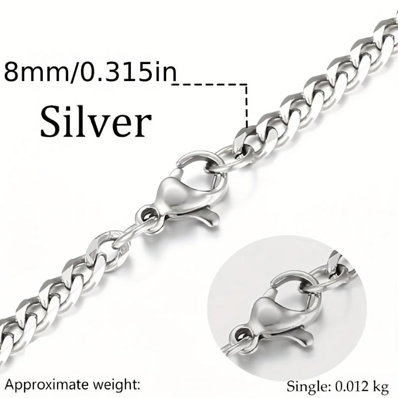 Women's Cuban Link Stainless Steel Necklace Cuban Chain Gift For Women
