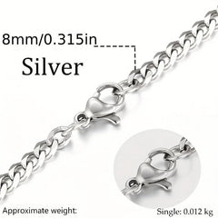 Women's Cuban Link Stainless Steel Necklace Cuban Chain Gift For Women
