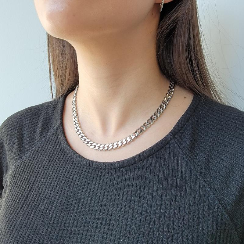 Women's Cuban Link Stainless Steel Necklace Cuban Chain Gift For Women