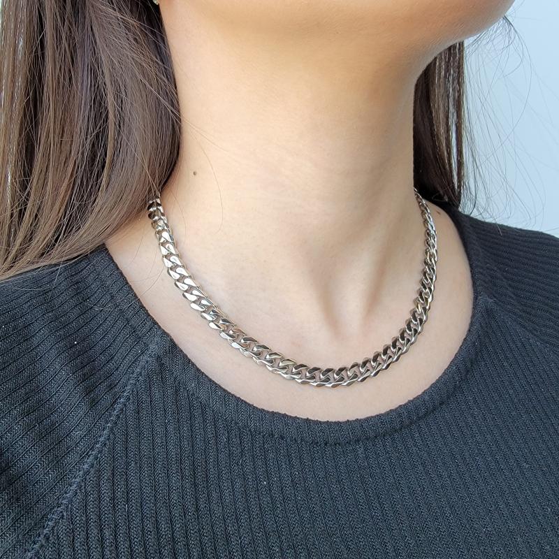 Women's Cuban Link Stainless Steel Necklace Cuban Chain Gift For Women